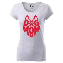 Dog mom nápis v hlavě