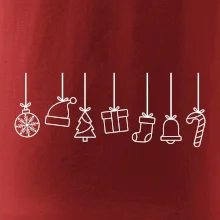 Rodinná vánoční trička  - Vánoční ozdoby na provázku