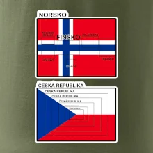 Norská a česká vlajka