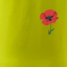 Vlčí mák kreslený na prsu