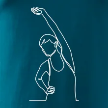 Protahující se žena jedním tahem