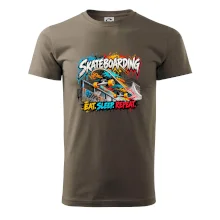 Skateboard ve street stylu eat sleep repeat