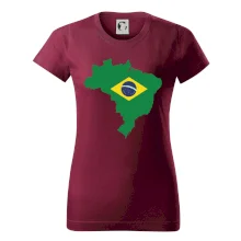 Brazílie vlajka v mapě