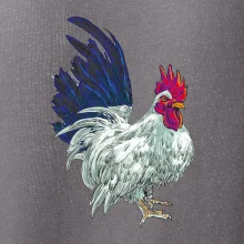 Kohout kreslený bílý