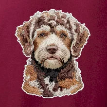 Lagotto romagnolo vyšívaná hlava na prsu