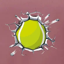 Tenisový míč v triku