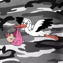 Čáp a miminko - holka (Hana-creative)