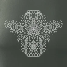 Steampunk včela černobílá