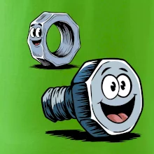 Parové triko - Šroub a matka