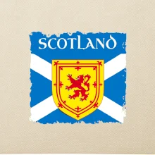 Skotská vlajka s erbem lva