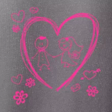 Svatba - kreslené srdce