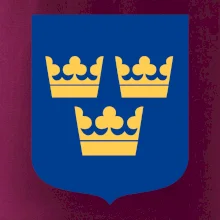 Švédský znak tři korunky na prso