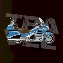 Cestovní motorka Amerika modrá