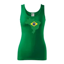 Brazílie vlajka v mapě