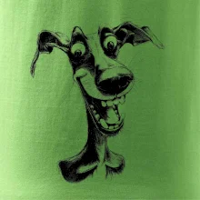 Černobílá karikatura chrt