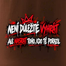 Není důležité vyhrát - pouliční graffiti s červenými tahy
