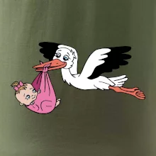 Čáp a miminko - holka (Hana-creative)