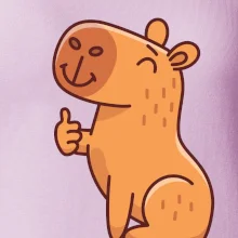 Kapybara s palcem nahoru