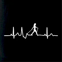 EKG nordic walking žena