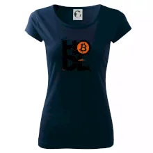 Hodl velký nápis a logo BTC