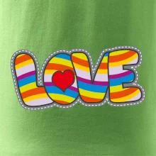 Love nápis duhový