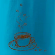 Hrnek plný čerstvé kávy