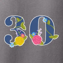 Květinové číslo kreslené - 30