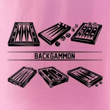 Backgammon černý set