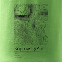 Kôprovský štít - vrstevnice v obdélníku