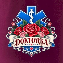 Doktorka - kříž a růže
