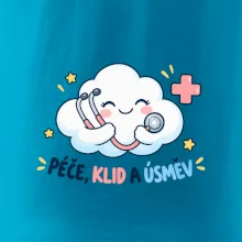 Péče klid a úsměv - veselý obláček se stetoskopem