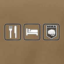 Eat sleep MMA v řádku