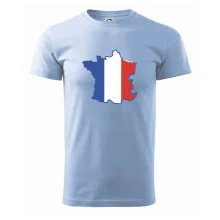 Francouzská vlajka mapa obrys