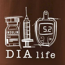 D I A life - kreslený insulin injekce a glukometr