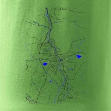 Vrchlabí - Mapa s vodními toky