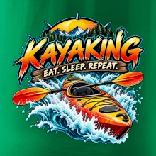 Kajak v divoké vodě eat sleep repeat