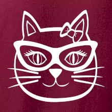 Kočičí holka s brýlemi