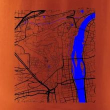 Praha Malá Strana - Mapa s vodními toky