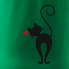 Zamilovaná kočka zezadu