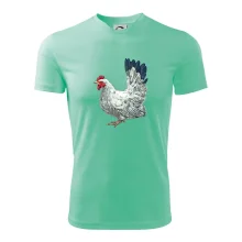 Slepice kreslená bílá