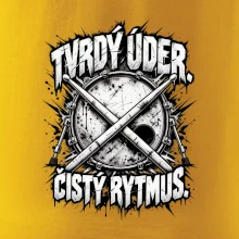 Tvrdý úder čistý rytmus - černobílé zkřížené paličky