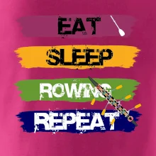 Eat sleep rowing repeat barevné