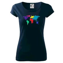 Světové kontinenty bez názvů - barevné