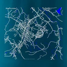 Kopřivnice - Mapa s vodními toky