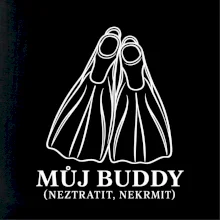 Můj buddy dvě překřížené potápěčské ploutve
