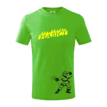 Hasič stojící - nápis hasiči - Velký nápis  na zádech