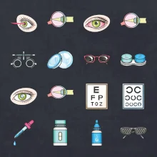 Oční lékař ikony