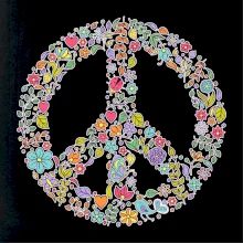 Peace symbol lístečky