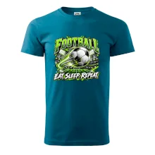 Fotbalový míč a stadion eat sleep repeat
