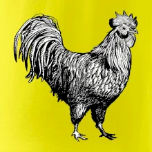 Kohout kreslený černobílý